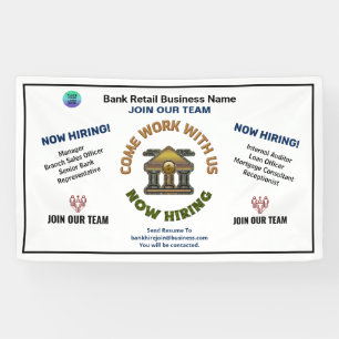 Business Logo Help Wanted Hiring Custom Banner