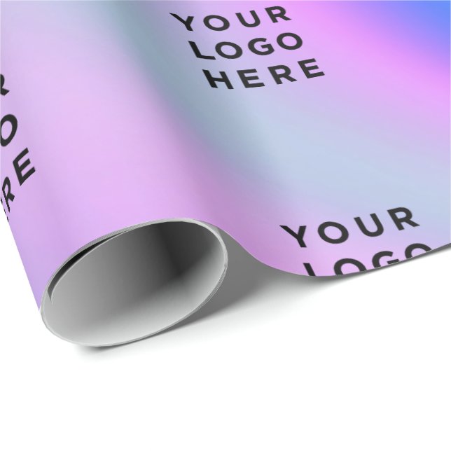 Business Logo Holographic Wrapping Paper (Roll Corner)