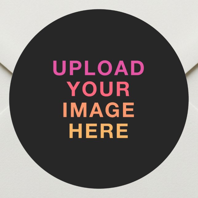 Business Logo Image Black Classic Round Sticker (Creator Uploaded)