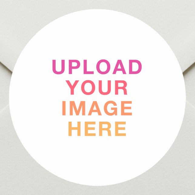 Business Logo Image White Classic Round Sticker (Creator Uploaded)