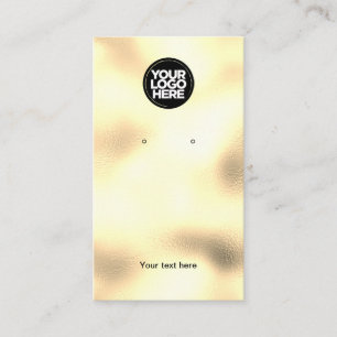 Business Logo Iridescent Earring Display Card