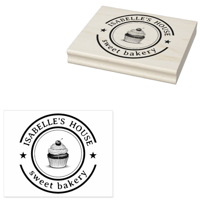 Business Logo | Large Personalised Homemade Logo  Rubber Stamp (Stamped)