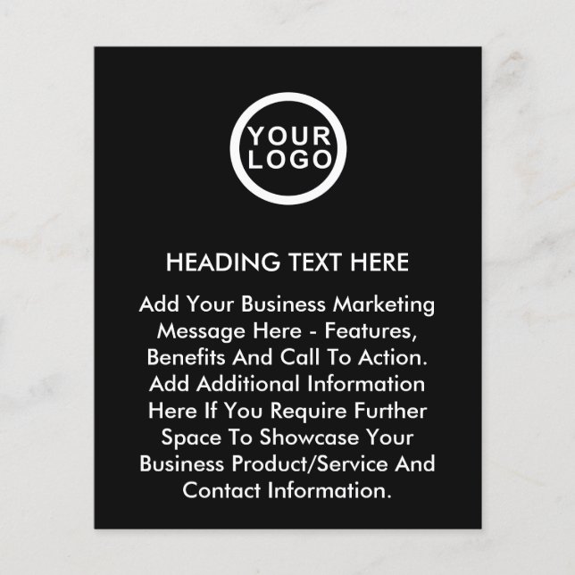 Business Logo Large Print Promotional Flyer (Front)