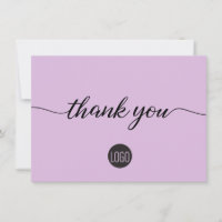 Business logo Lavender purple Customer Thank you