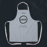 Business Logo Light Grayish Employee Staff Name Apron<br><div class="desc">Business Logo Light Grayish Blue Employee Staff Name
A simple Light Grayish Blue custom business template in a modern minimalist style which can be easily updated with your company logo and text. 
business, logo, blush, Light Grayish Blue, employee, staff, name, server, company logo, Light Grayish Blue logo</div>