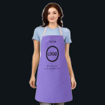 Business Logo Light Purple Employee Staff Name Apron<br><div class="desc">Business Logo Light Purple Employee Staff Name
A simple Light Purple custom business template in a modern minimalist style which can be easily updated with your company logo and text. 

business, logo, blush, Light Purple, employee, staff, name, server, company logo, Light Purple logo</div>