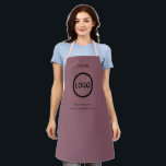 Business Logo Mauve Taupe Employee Staff Name Apr Apron<br><div class="desc">Business Logo Mauve Taupe Employee Staff Name
A simple Mauve Taupe custom business template in a modern minimalist style which can be easily updated with your company logo and text. 
business, logo, blush, Mauve Taupe, employee, staff, name, server, company logo, Mauve Taupe logo</div>