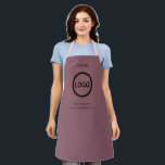 Business Logo Mauve Taupe Employee Staff Name Apr Apron<br><div class="desc">Business Logo Mauve Taupe Employee Staff Name
A simple Mauve Taupe custom business template in a modern minimalist style which can be easily updated with your company logo and text. 
business, logo, blush, Mauve Taupe, employee, staff, name, server, company logo, Mauve Taupe logo</div>