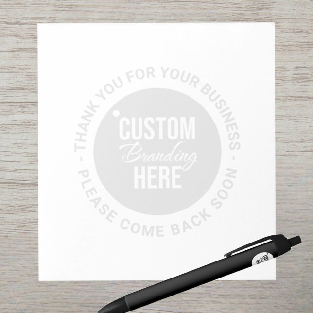 Business Logo Memo Message Thank You Notepad (logo notepad)