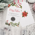 Business Logo Merry Christmas Company Festive Gift Tags<br><div class="desc">Personalised Logo Business Christmas Holidays Gift Tags that you can easily customise by clicking the "Personalise" button</div>