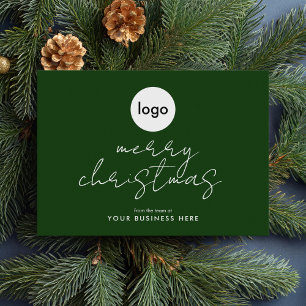 Business Logo Merry Christmas Holiday Card