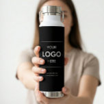 Business Logo Minimal Black Water Bottle<br><div class="desc">Introducing our custom-designed water bottle, the perfect embodiment of style, sustainability, and functionality, tailor-made for your small business. Whether you’re looking to promote your brand, spread a message, or simply offer a thoughtful gift to your clients and customers, our custom water bottle is the ideal canvas for your logo and...</div>