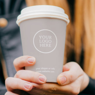 Business Logo Minimal Business Corporate Paper Cups