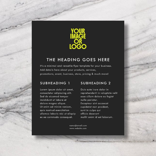 Business Logo Minimal Modern QR Code Black Flyer (Creator Uploaded)