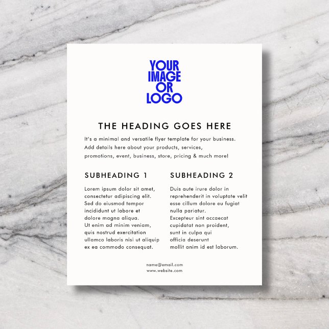 Business Logo Minimal Modern QR Code White Flyer (Creator Uploaded)