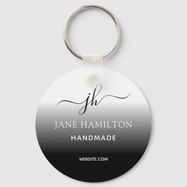 Business Logo Minimal Simple Keychain (Front)