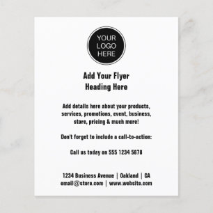 Business Logo   Minimalist Clean Simple White  Flyer