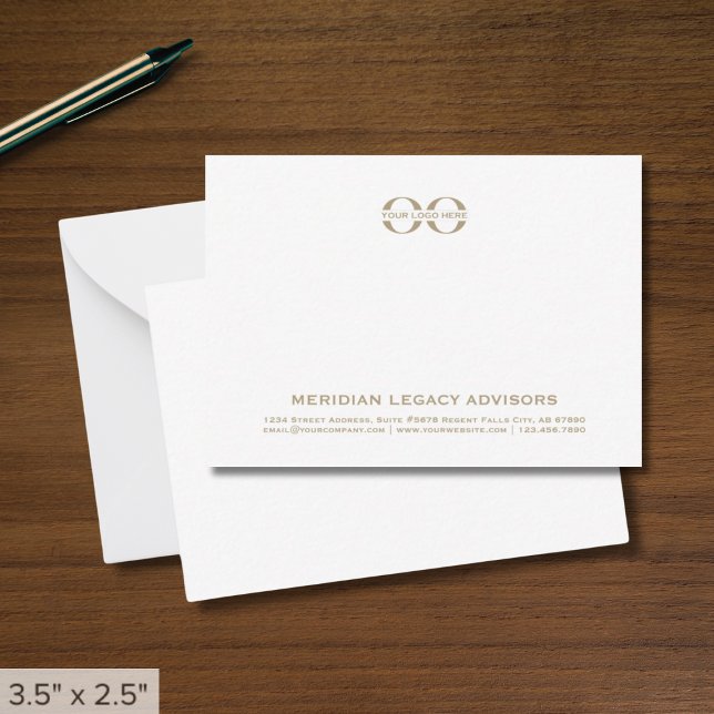 Business Logo Minimalist Gold Typographic Card (Creator Uploaded)