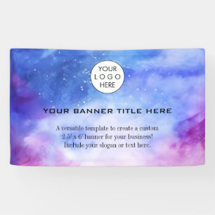 Business Logo Minimalist Modern professional blue Banner