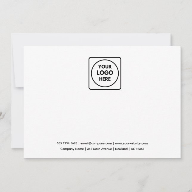 Business Logo | Minimalist Professional White  Card (Front)