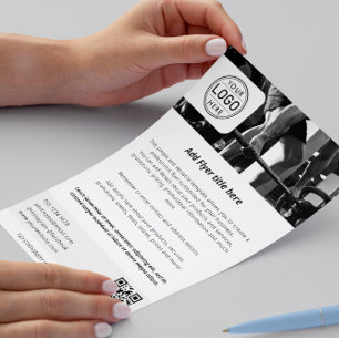 Business Logo Minimalist Simple Black White Flyer