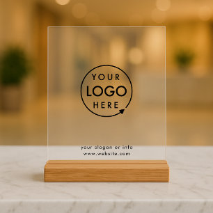 Business Logo   Minimalist Simple Clean Acrylic Sign