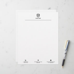 Business Logo Minimalist Simple Clean Custom Letterhead