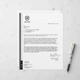 Business Logo Minimalist Simple Clean Signature Custom Letterhead