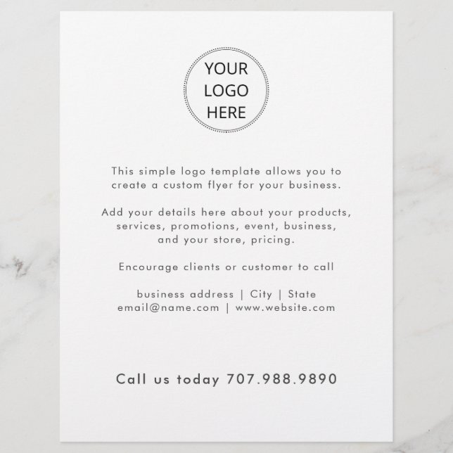 Business Logo Minimalist Simple  Flyer (Front)