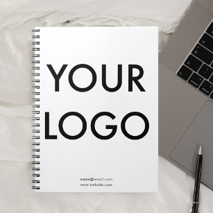 Business Logo Minimalist White Notebook