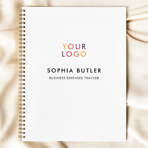 Business Logo Minimalist White Notebook