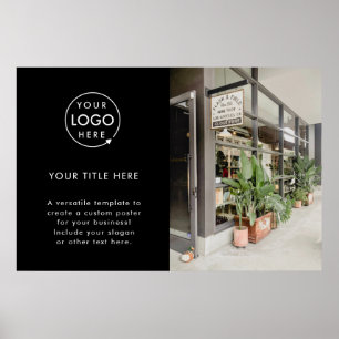 Business Logo   Modern Black Advertisment Photo Poster