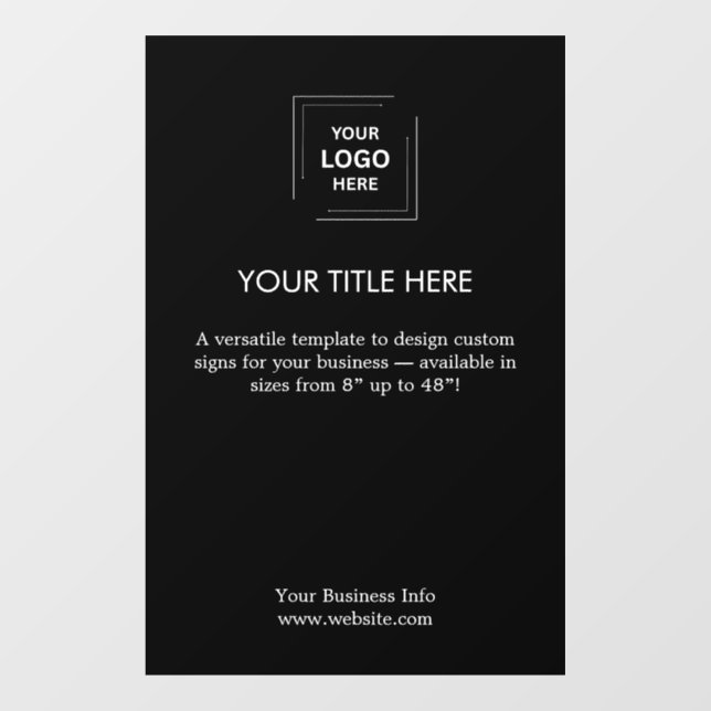 Business Logo | Modern Black Promotional  (Sheet)