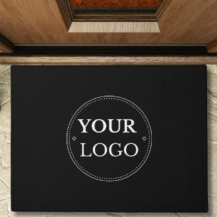 Business Logo Modern Black Promotional  Doormat