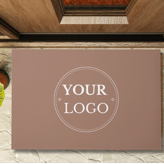 Business Logo Modern Brown Promotional  Doormat (Creator Uploaded)