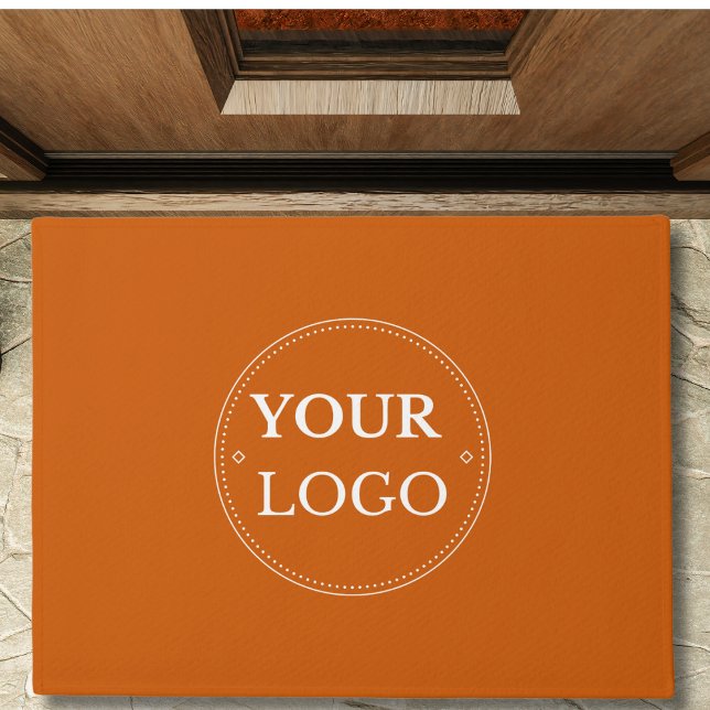 Business Logo Modern Burnt Orange Promotional  Doormat (Creator Uploaded)