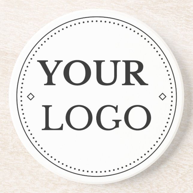 Business Logo Modern Christmas Coaster (Front)