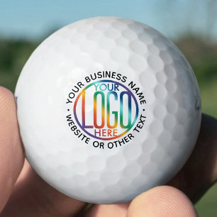 Business Logo Modern Company Branded Promotional Golf Balls