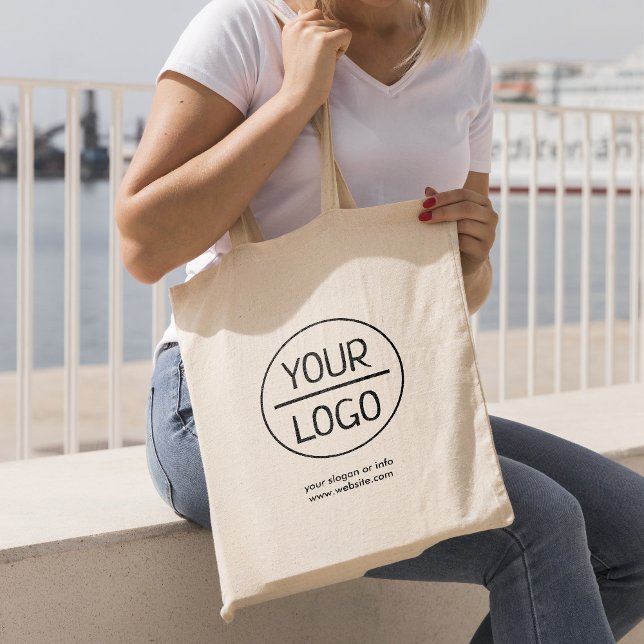 Business Logo | Modern Company Promotional Large T Large Tote Bag (Creator Uploaded)