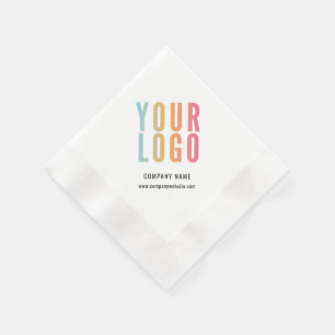 Business Logo Modern Company White Napkin