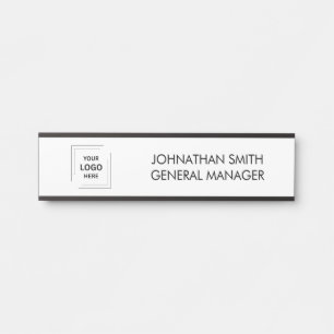 Business Logo   Modern Custom Employee Staff Door  Door Sign