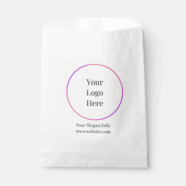 Business Logo Modern Customisable Templates Favour Bag (Front)