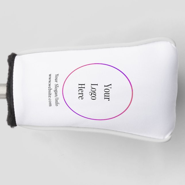 Business Logo Modern Customisable Templates Golf Head Cover (Front)