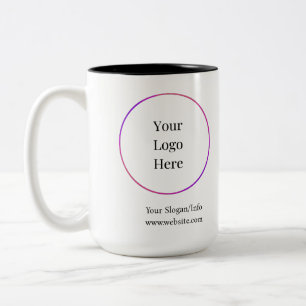 Business Logo Modern Customisable Templates Two-Tone Coffee Mug