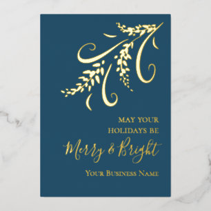 Business Logo Modern Elegant Gold Foil Holiday