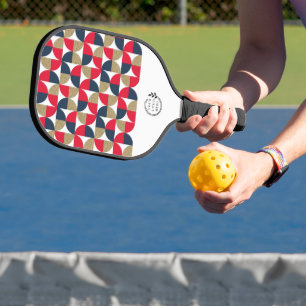 Business Logo Modern Geometric Corporate Pickleball Paddle