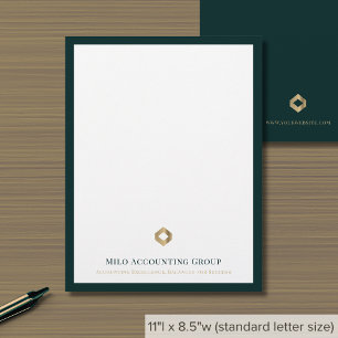 Business Logo Modern Luxury Custom Letterhead
