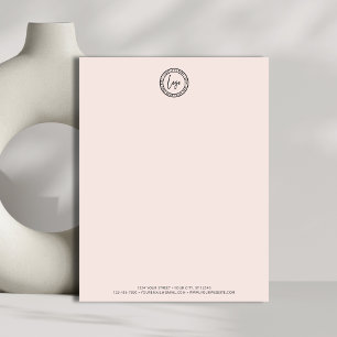 Business Logo Modern Minimal Simple Blush Pink
