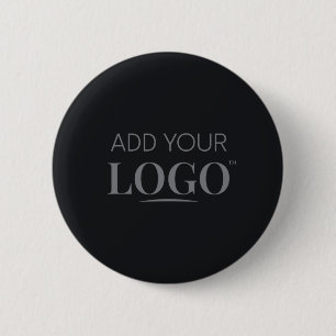 Business Logo Modern Minimalist Black Employee 6 Cm Round Badge