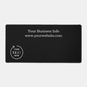 Business Logo Modern Minimalist Black Profession Desk Mat